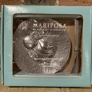 Mariposa~ NWB~ Santa Canape Plate & Spreader